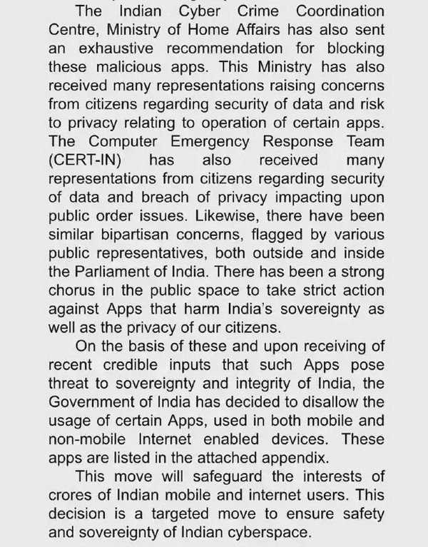 Sumber: The Times of India - https://timesofindia.indiatimes.com/business/india-business/chinese-apps-banned-in-india-tiktok-uc-browser-among-59-chinese-apps-blocked-as-threat-to-sovereignty/articleshow/76699679.cms